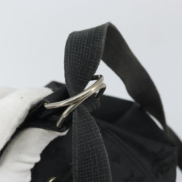 MCM Vicetos Backpack Nylon Black Gold Auth bs32585