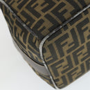 FENDI Zucca Canvas Hand Bag Black Brown Auth bs32586-15