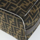 FENDI Zucca Canvas Hand Bag Black Brown Auth bs32586-16