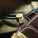 FENDI Zucca Canvas Hand Bag Black Brown Auth bs32586-23
