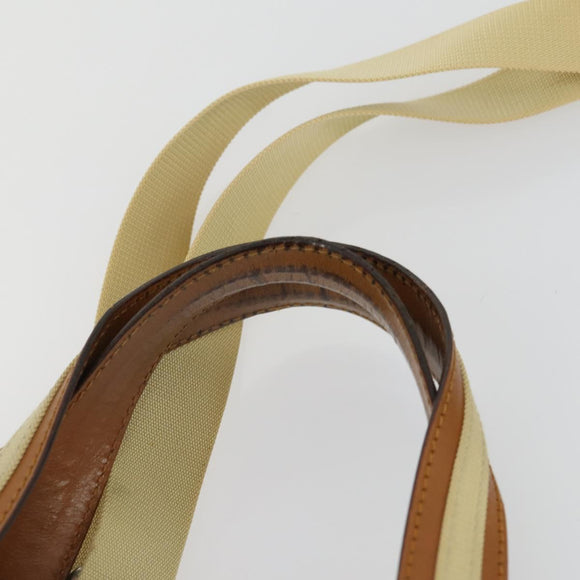 GUCCI Hand Bag Canvas 2way Khaki Gold 019 0535 Auth bs32587