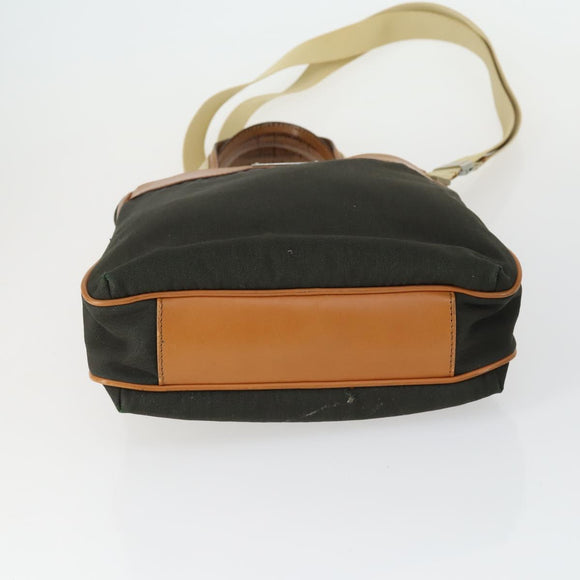 GUCCI Hand Bag Canvas 2way Khaki Gold 019 0535 Auth bs32587