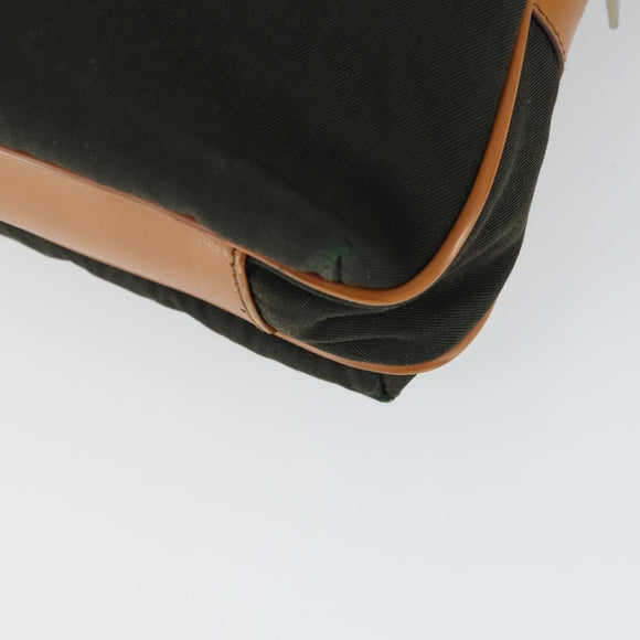 GUCCI Hand Bag Canvas 2way Khaki Gold 019 0535 Auth bs32587