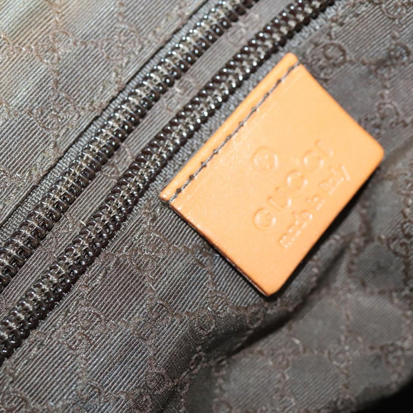 GUCCI Hand Bag Canvas 2way Khaki Gold 019 0535 Auth bs32587