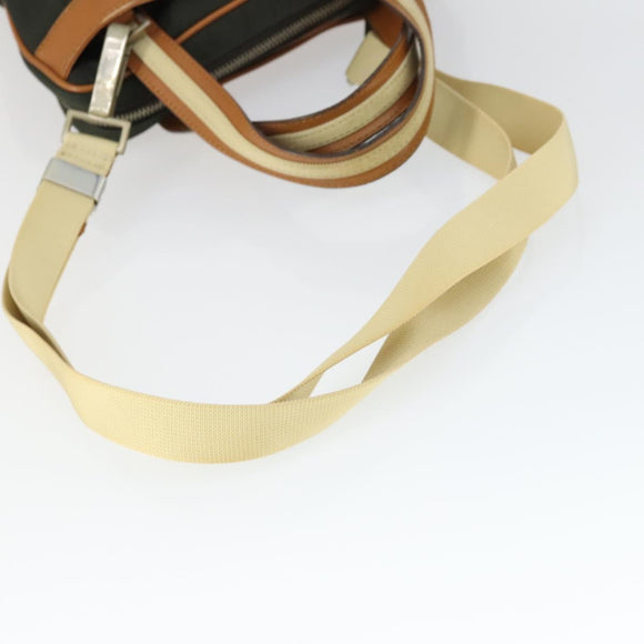 GUCCI Hand Bag Canvas 2way Khaki Gold 019 0535 Auth bs32587