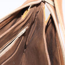 GIVENCHY Shoulder Bag PVC Canvas Beige Gold Auth bs32588-19