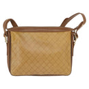 GIVENCHY Shoulder Bag PVC Canvas Beige Gold Auth bs32588-2