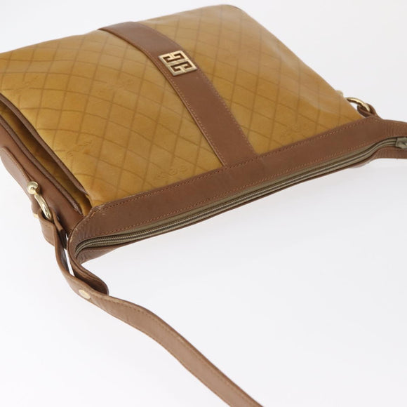 GIVENCHY Shoulder Bag PVC Canvas Beige Gold Auth bs32588