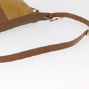 GIVENCHY Shoulder Bag PVC Canvas Beige Gold Auth bs32588-7