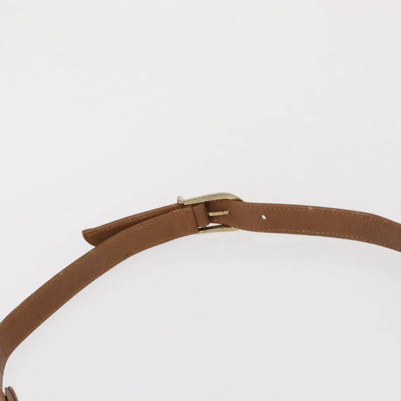 GIVENCHY Shoulder Bag PVC Canvas Beige Gold Auth bs32588