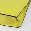 VERSACE Clutch Bag Leather Yellow Gold Auth bs32589-15