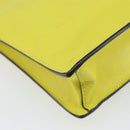 VERSACE Clutch Bag Leather Yellow Gold Auth bs32589-16