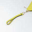 VERSACE Clutch Bag Leather Yellow Gold Auth bs32589-8