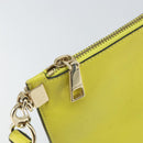 VERSACE Clutch Bag Leather Yellow Gold Auth bs32589-9