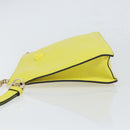VERSACE Clutch Bag Leather Yellow Gold Auth bs32589-4