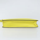 VERSACE Clutch Bag Leather Yellow Gold Auth bs32589-6