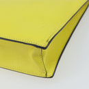 VERSACE Clutch Bag Leather Yellow Gold Auth bs32589-7