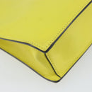 VERSACE Clutch Bag Leather Yellow Gold Auth bs32589-14