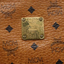 MCM Logogram Vicetos Clutch Bag PVC Leather Brown Gold Auth bs32590-12
