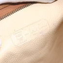 MCM Logogram Vicetos Clutch Bag PVC Leather Brown Gold Auth bs32590-9