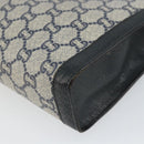 GUCCI GG Plus Supreme Clutch Bag PVC Navy Gold Auth bs32591-15