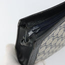GUCCI GG Plus Supreme Clutch Bag PVC Navy Gold Auth bs32591-8