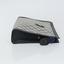 GUCCI GG Plus Supreme Clutch Bag PVC Navy Gold Auth bs32591-3