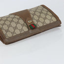 GUCCI GG Supreme Web Sherry Line Bag PVC Beige Gold 89 01 032 Auth bs32593-5
