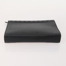 SAINT LAURENT Clutch Bag PVC Leather Coated Canvas 3 Set Beige Auth bs32596-12