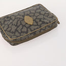 SAINT LAURENT Clutch Bag PVC Leather Coated Canvas 3 Set Beige Auth bs32596-17