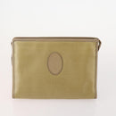 SAINT LAURENT Clutch Bag PVC Leather Coated Canvas 3 Set Beige Auth bs32596-2