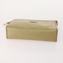 SAINT LAURENT Clutch Bag PVC Leather Coated Canvas 3 Set Beige Auth bs32596-6