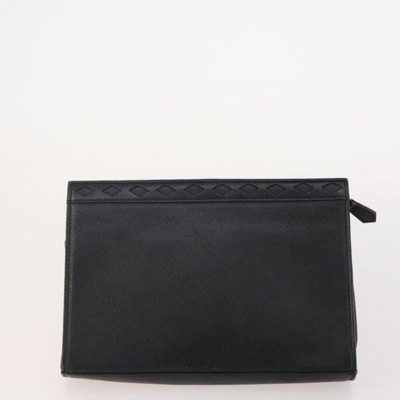 SAINT LAURENT Clutch Bag PVC Leather Coated Canvas 3 Set Beige Auth bs32596