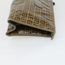 FENDI Zucca Canvas Zucchino Canvas Hand Bag PVC 2 Set Black Brown Auth bs32597-12