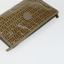 FENDI Zucca Canvas Zucchino Canvas Hand Bag PVC 2 Set Black Brown Auth bs32597-13