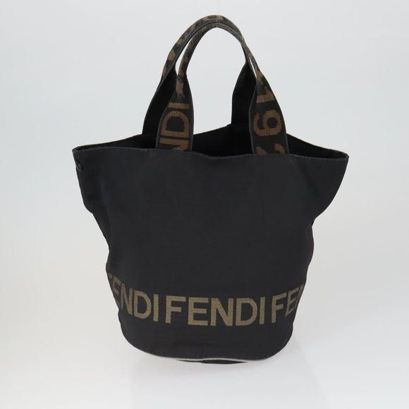 FENDI Celine Hand Bag Nylon 3 Set Black Brown Auth bs32598