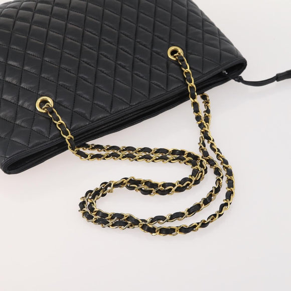 BALLY Chain Shoulder Bag Canvas Leather 3 Set Beige Black Auth bs32600