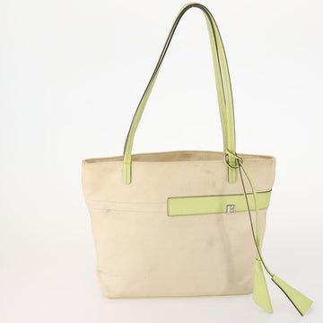 BALLY Chain Shoulder Bag Canvas Leather 3 Set Beige Black Auth bs32600 - 0