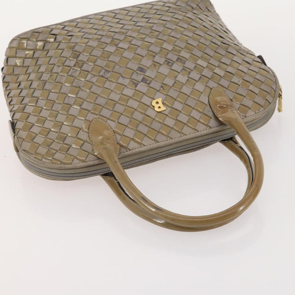 BALLY Chain Shoulder Bag Canvas Leather 3 Set Beige Black Auth bs32600