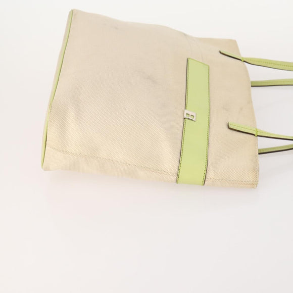 BALLY Chain Shoulder Bag Canvas Leather 3 Set Beige Black Auth bs32600