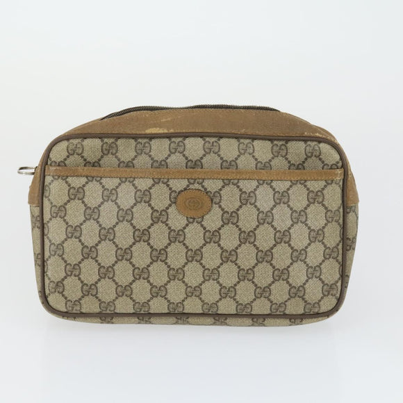 GUCCI GG Supreme Tote Bag PVC 2 Set Beige Auth bs32602