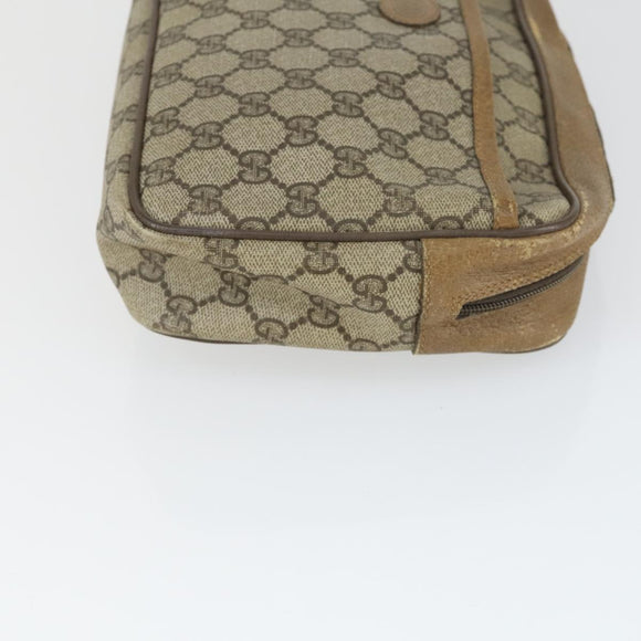 GUCCI GG Supreme Tote Bag PVC 2 Set Beige Auth bs32602