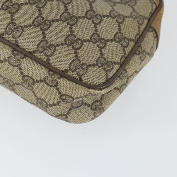 GUCCI GG Supreme Tote Bag PVC 2 Set Beige Auth bs32602