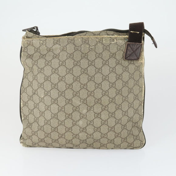 GUCCI GG Supreme Tote Bag PVC 2 Set Beige Auth bs32602