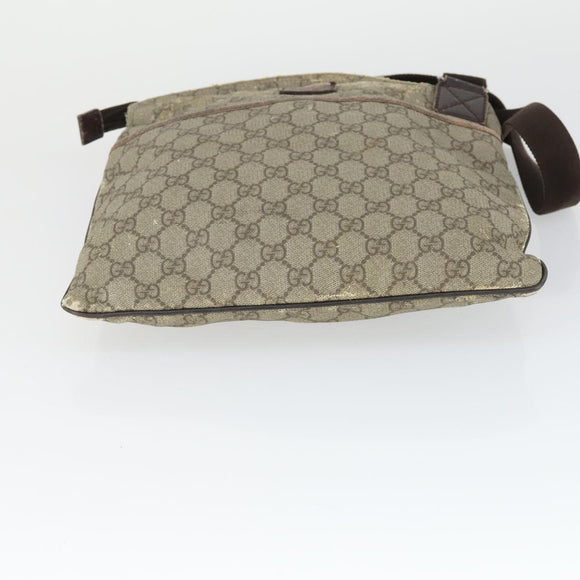 GUCCI GG Supreme Tote Bag PVC 2 Set Beige Auth bs32602