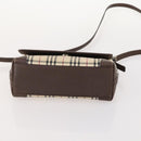 BURBERRY Nova Check Blue Label Hand Bag Nylon 2 Set Beige Auth bs32603-15