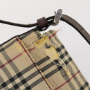 BURBERRY Nova Check Blue Label Hand Bag Nylon 2 Set Beige Auth bs32603-17