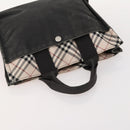 BURBERRY Nova Check Blue Label Hand Bag Nylon 2 Set Beige Auth bs32603-5
