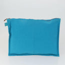 HERMES Bora Bora Pouch Canvas 3 Set Light Blue Auth bs32604-2