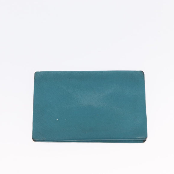 HERMES Clutch Bag Cotton Leather 2 Set Red Blue Auth bs32605